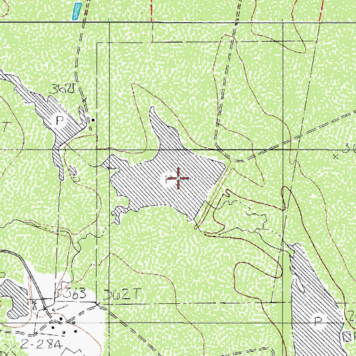Topographic Map of Martin Lake Number 1, TX