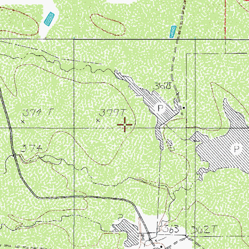 Topographic Map of Martin Lake Number 2, TX