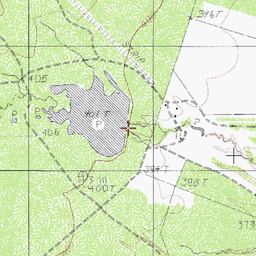 Topographic Map of Koehne Lake Dam, TX