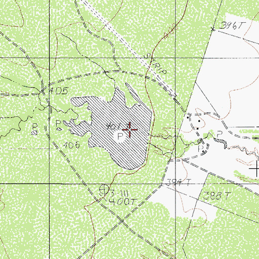 Topographic Map of Koehne Lake, TX
