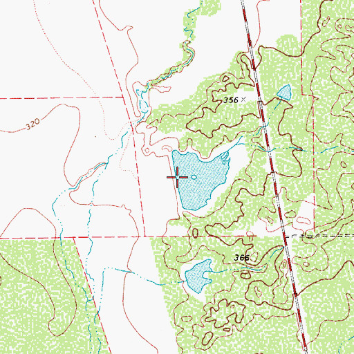 Topographic Map of Hillje Lake Number 2 Dam, TX