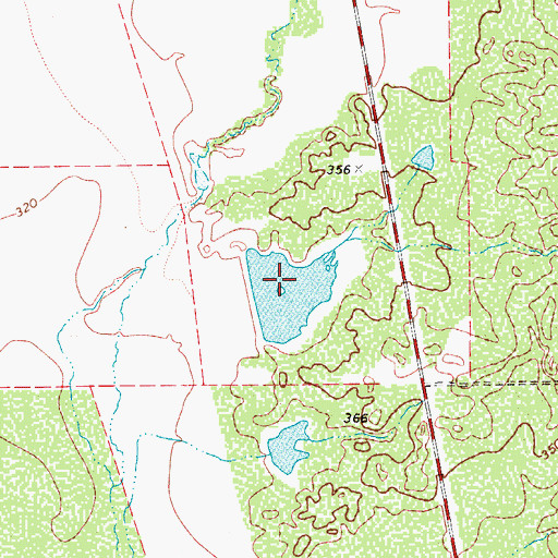Topographic Map of Hillje Lake Number 2, TX