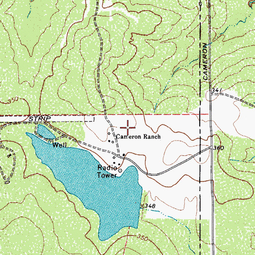 Topographic Map of Welder Lake Number 1 Dam, TX