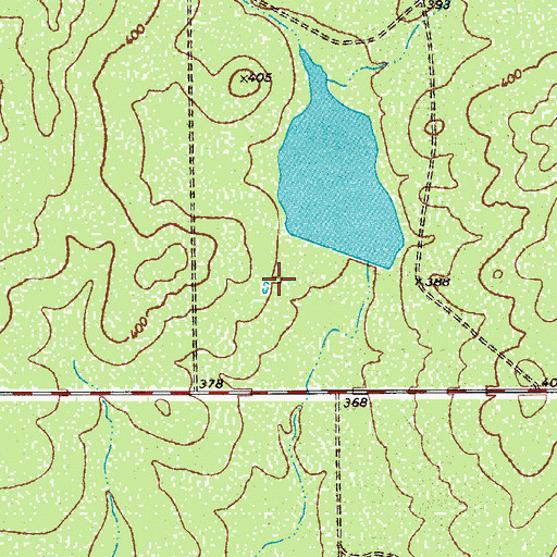 Topographic Map of Welder Lake Number 6 Dam, TX