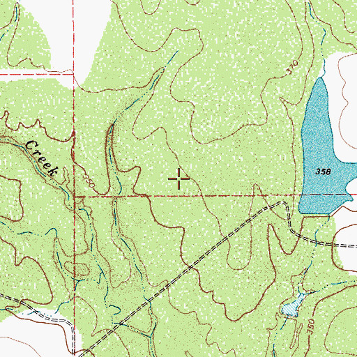 Topographic Map of Welder Lake Number 2 Dam, TX