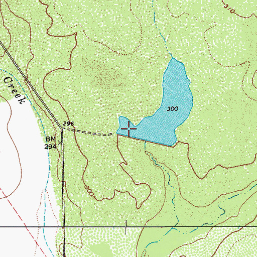 Topographic Map of Dobie Lake, TX