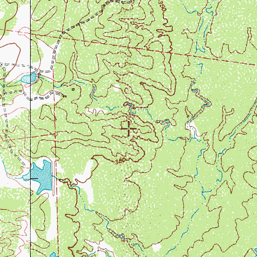 Topographic Map of Graham Lake, TX