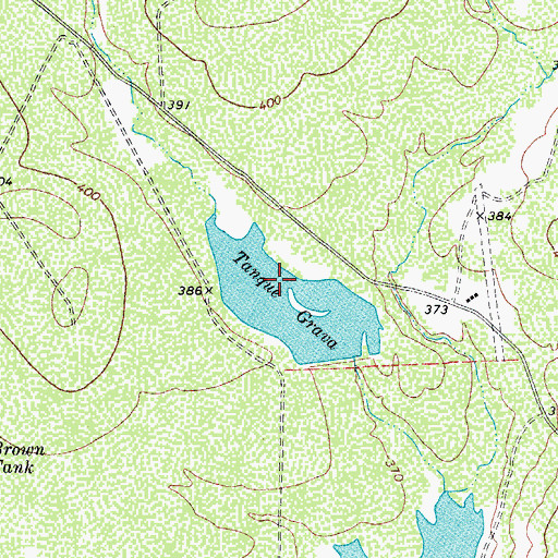 Topographic Map of Alexander Lake Number 2, TX