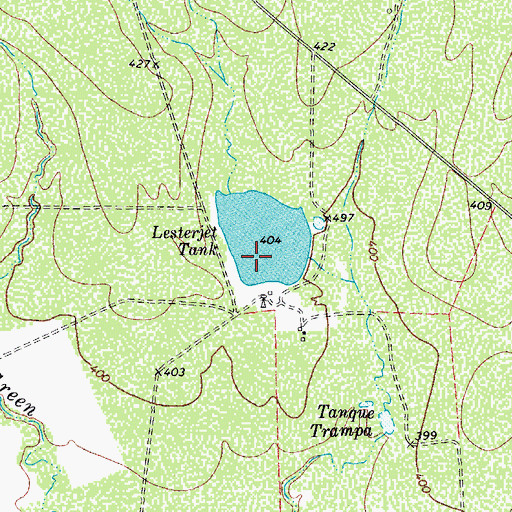 Topographic Map of Alexander Lake Number 3 Dam, TX