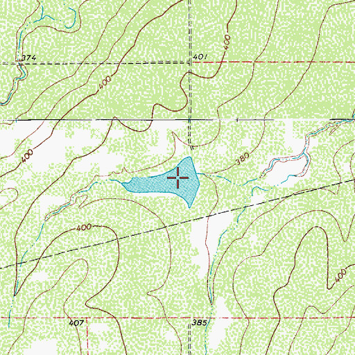 Topographic Map of Brown Lake Dam, TX