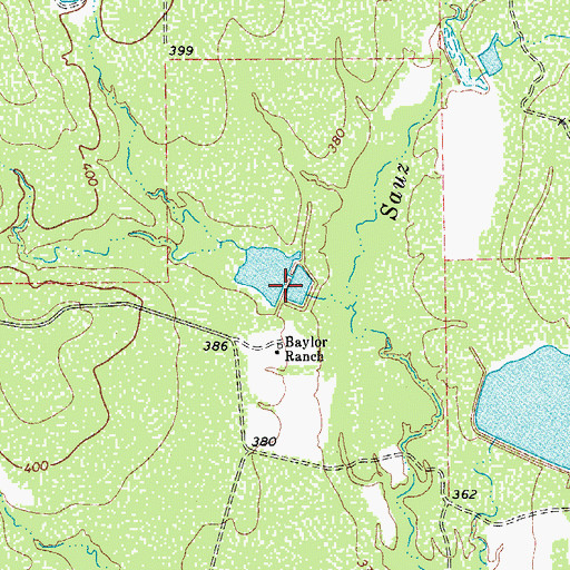 Topographic Map of Walker Lake Number 3 Dam, TX
