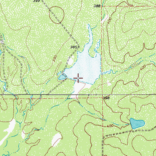 Topographic Map of Walker Lake Number 2 Dam, TX
