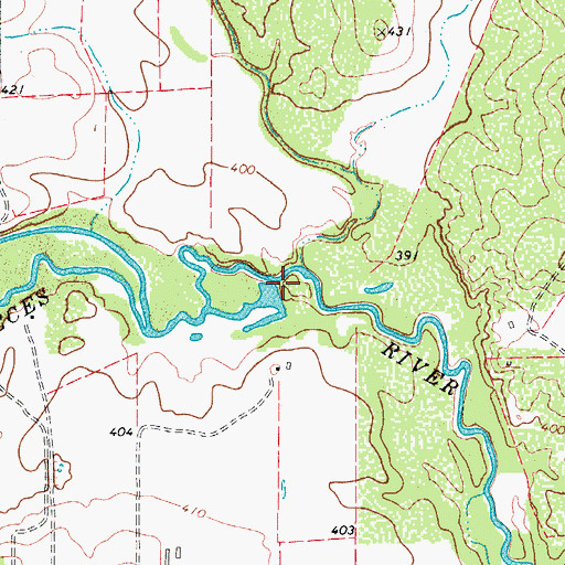 Topographic Map of Guttman Dam, TX