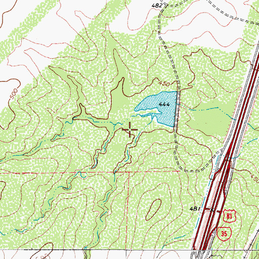 Topographic Map of Edwards Lake Dam, TX