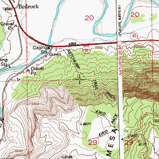 Topographic Map of Ketchumup Stock Trail, CO