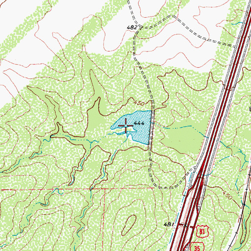 Topographic Map of Edwards Lake, TX