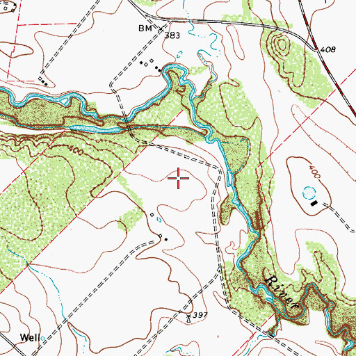 Topographic Map of Macomber Reservoir, TX