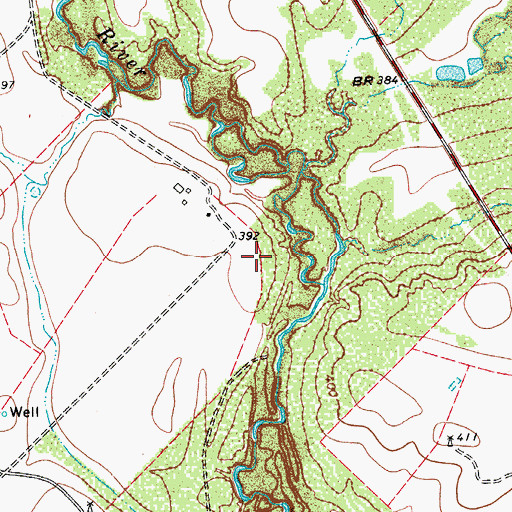 Topographic Map of Burkett Dam, TX