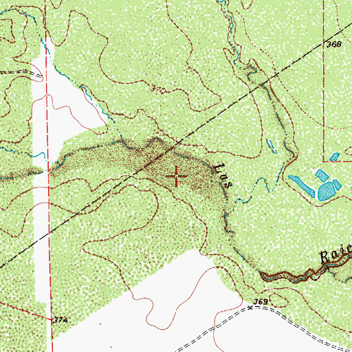 Topographic Map of Martin Lake Number 3 Dam, TX