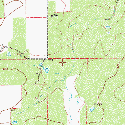 Topographic Map of Bailey Lake Dam, TX