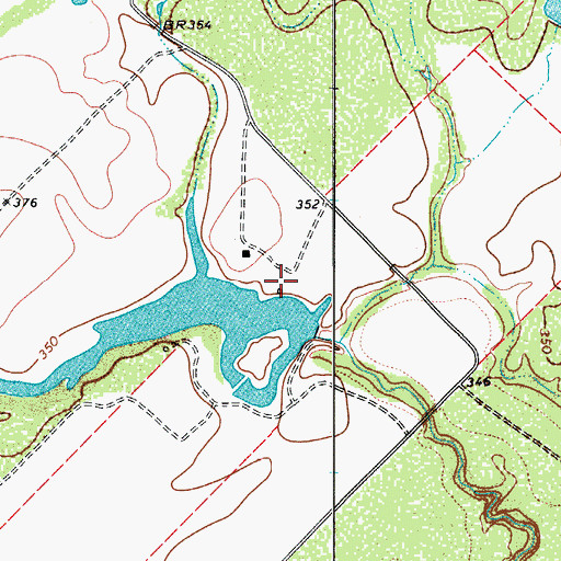 Topographic Map of Holland Dam Site Number 2, TX