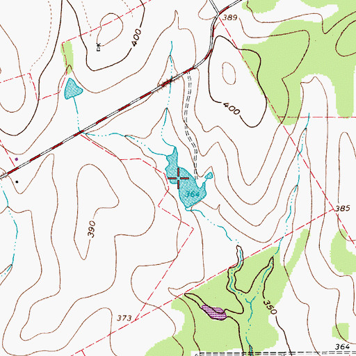 Topographic Map of Korth Lake, TX
