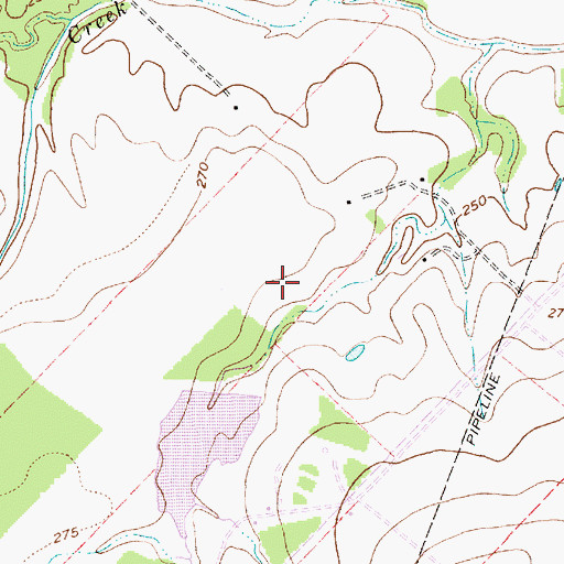 Topographic Map of Soil Conservation Service Site 3 Reservoir, TX