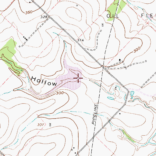Topographic Map of Soil Conservation Service Site 2 Dam, TX