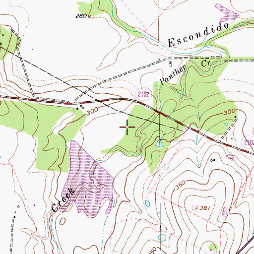 Topographic Map of Soil Conservation Service Site 13 Reservoir, TX
