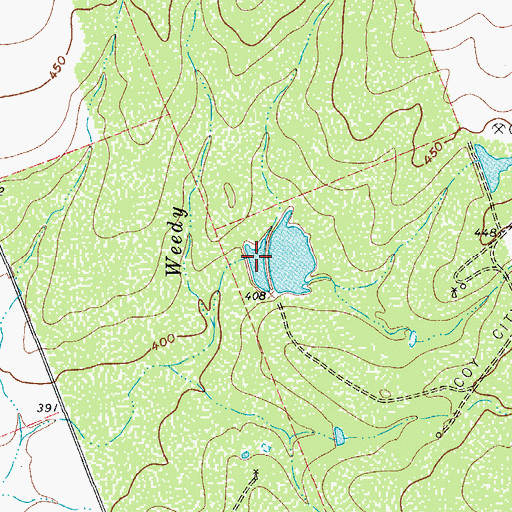 Topographic Map of Best Lake Dam, TX