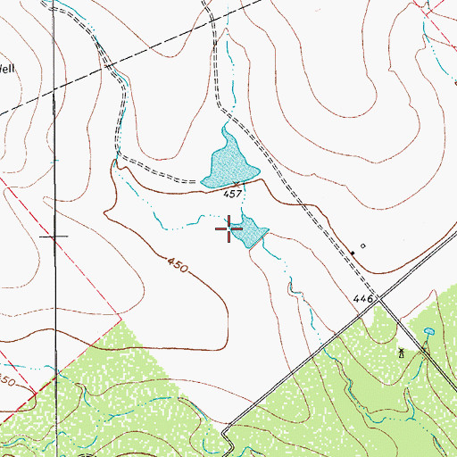 Topographic Map of Weddington Lake Number 1 Dam, TX