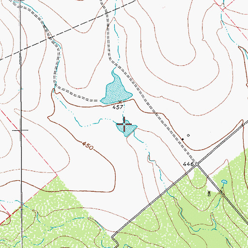 Topographic Map of Weddington Lake Number 1, TX