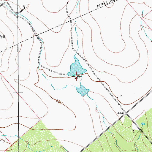 Topographic Map of Weddington Lake Number 2 Dam, TX