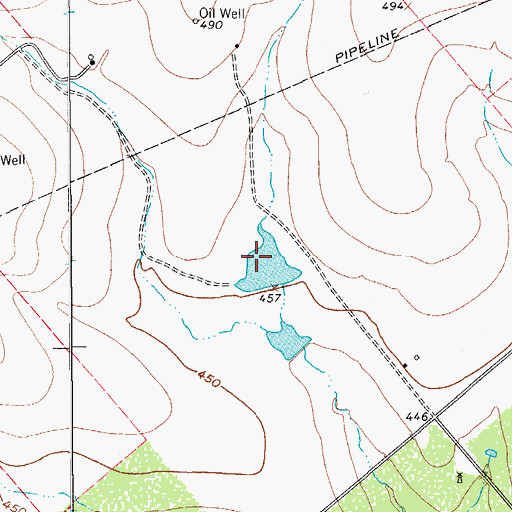 Topographic Map of Weddington Lake Number 2, TX