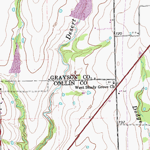Topographic Map of Soil Conservation Service Site 30 Dam, TX