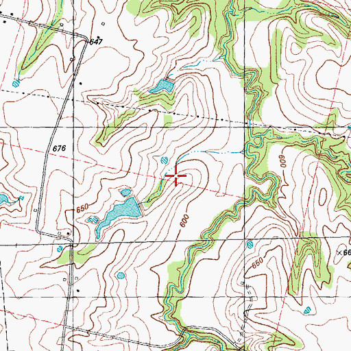 Topographic Map of Stern Lake Dam, TX