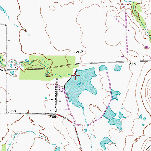 Topographic Map of Sherman Country Club Lake Dam, TX
