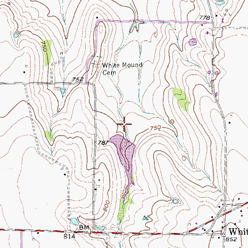 Topographic Map of Soil Conservation Service Site 12 Dam, TX