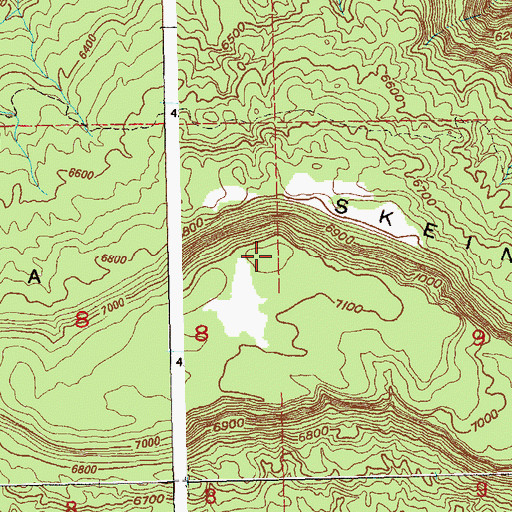 Topographic Map of Skein Mesa, CO