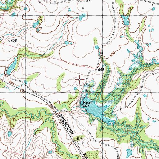 Topographic Map of Soil Conservation Service Site 33 Dam, TX