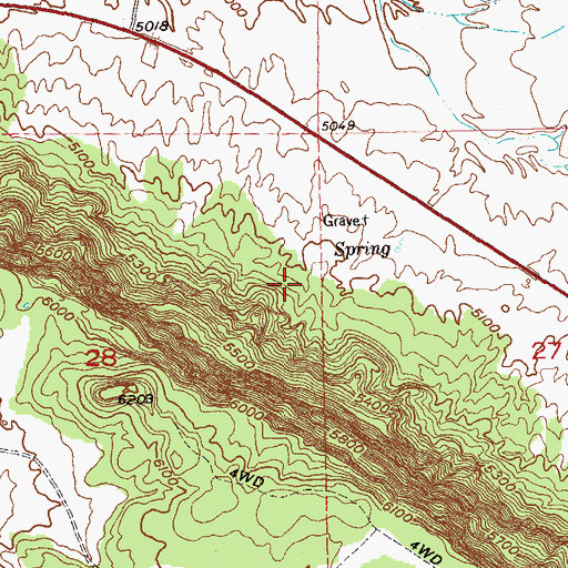 Topographic Map of Stone Spring, CO