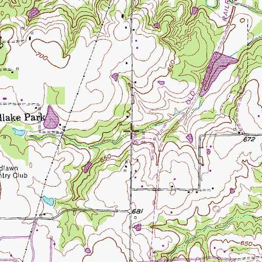 Topographic Map of Soil Conservation Service Site 40 Reservoir, TX