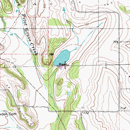Topographic Map of Soil Conservation Service Site 3 Dam, TX