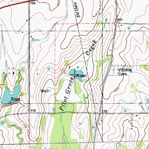 Topographic Map of Soil Conservation Service Site 4a Reservoir, TX