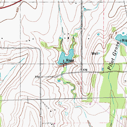 Topographic Map of Soil Conservation Service Site 4b Reservoir, TX