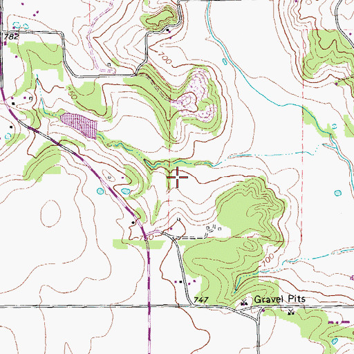 Topographic Map of Soil Conservation Service Site 3a Reservoir, TX