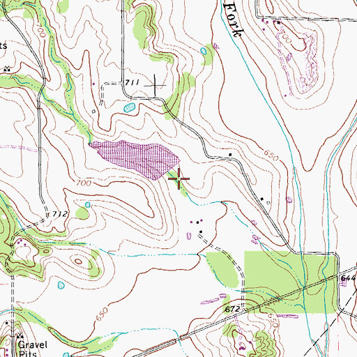 Topographic Map of Soil Conservation Service Site 7 Reservoir, TX