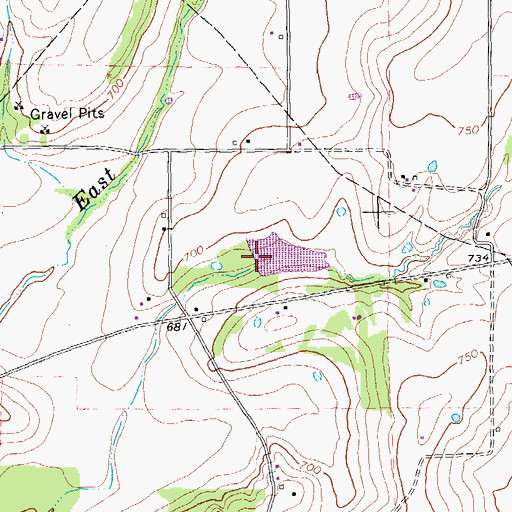 Topographic Map of Soil Conservation Service Site 10 Dam, TX