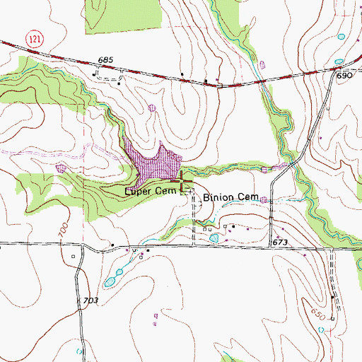 Topographic Map of Soil Conservation Service Site 11 Dam, TX