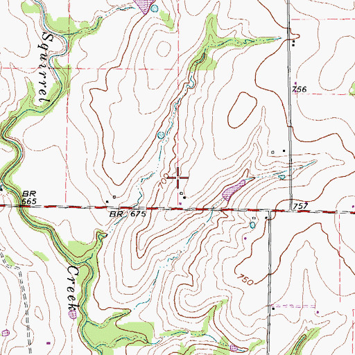 Topographic Map of Soil Conservation Service Site 37 Dam, TX